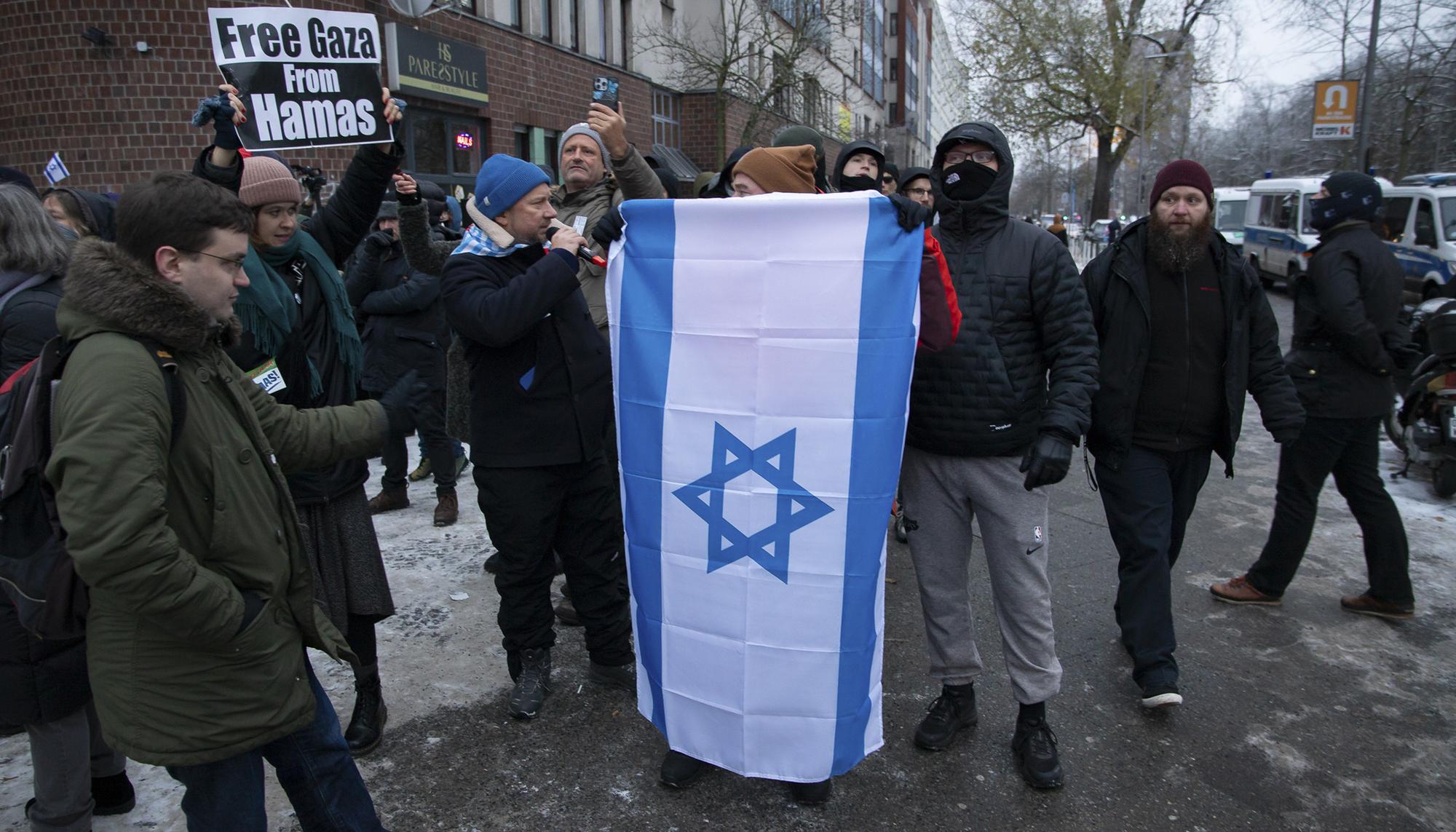Palestina manifestación pro_Israel Berlín